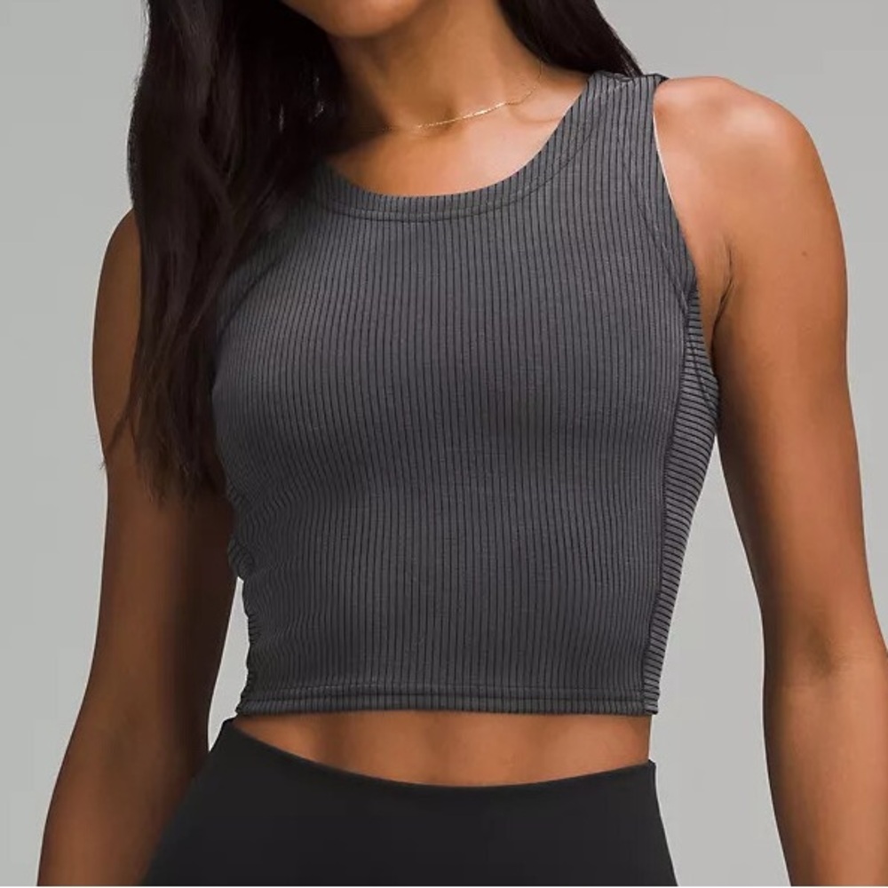 Lululemon Athletica Black Ribbed Softstream Top